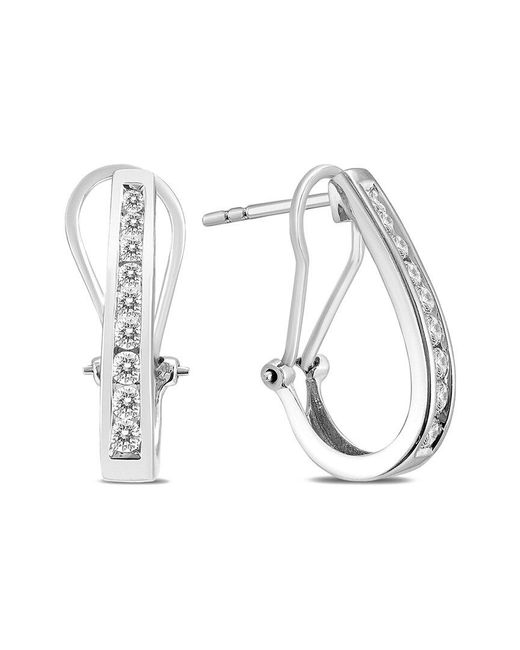 True Diamond Metallic 14k 0.46 Ct. Tw. Diamond Hoops
