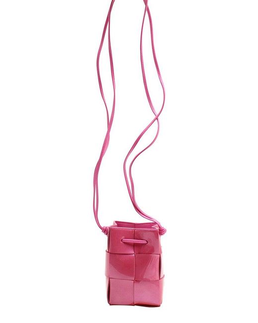 Bottega Veneta Pink Cassette Mini Intrecciato Crossbody (authentic Pre-loved)
