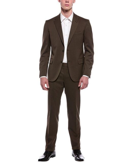 Corneliani Brown 2Pc Wool-Blend Suit for men