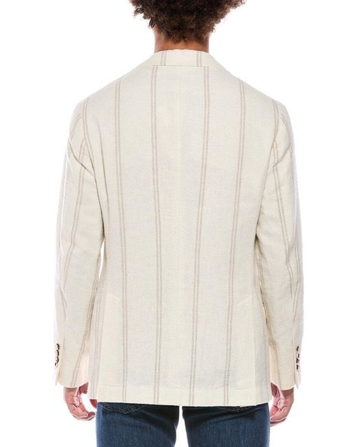 Brunello Cucinelli Natural Linen, Wool & Silk-Blend Blazer for men