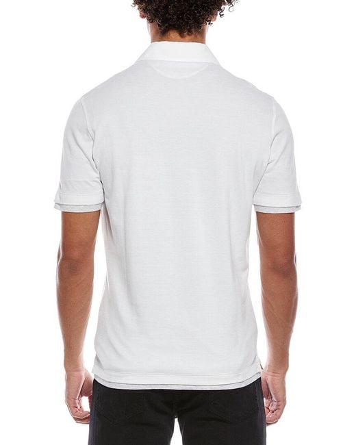 Brunello Cucinelli White Polo Shirt for men
