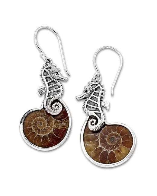 Samuel B. White Ammonite Earrings
