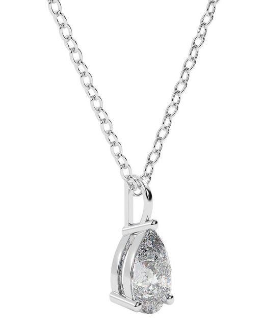 Lab Grown Diamonds Metallic 14k 0.25 Ct. Tw. Lab-grown Diamond Necklace