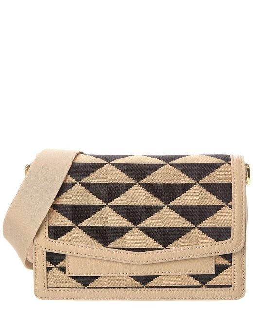 Persaman New York Natural Adeline Canvas & Leather Crossbody