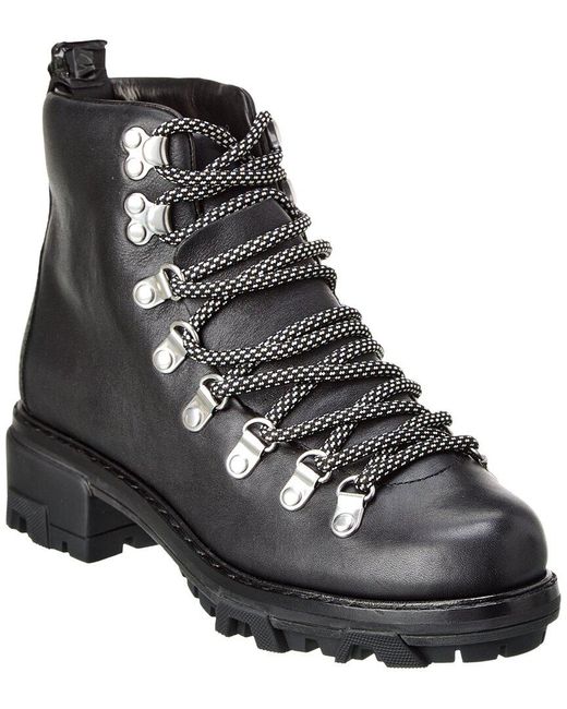 Rag & Bone Black Shiloh Hiker Leather Boot