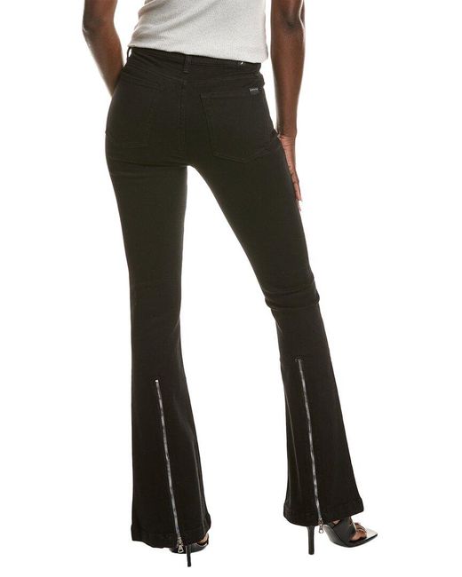 7 For All Mankind Black Ali High-Waist Soho Night Classic Flare Jean