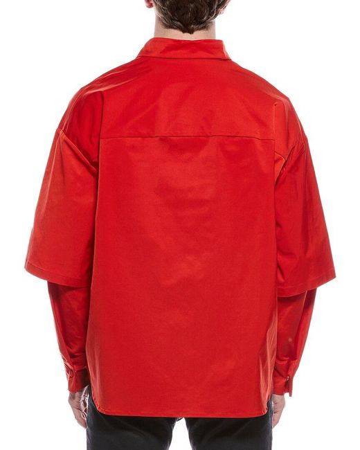 Valentino Red Shirt Jacket for men