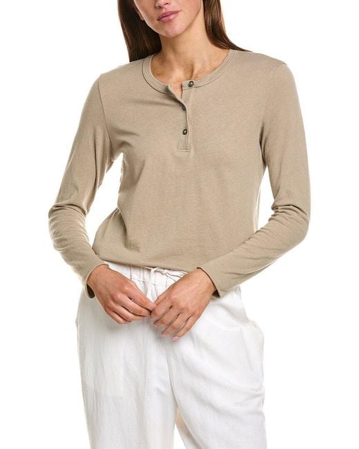 James Perse Natural Shrunken Henley