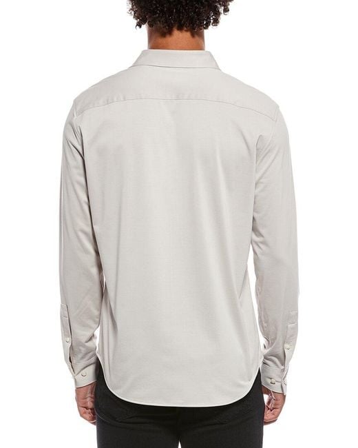 Theory Gray Sylvain Nd Structure Woven Shirt for men