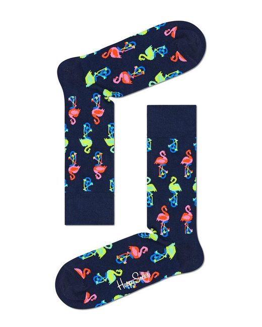 Happy Socks Blue 2-Pack Flamingo Sock Gift Set for men