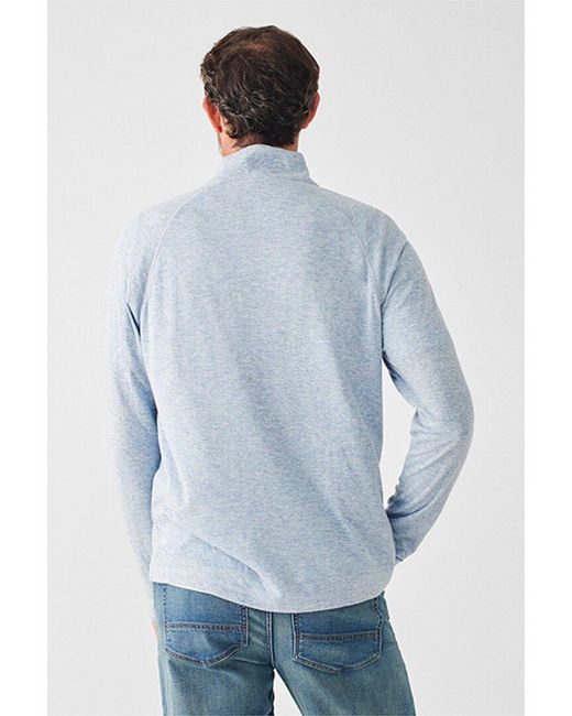 Faherty Brand Blue Cloud 1/4-zip Pullover for men