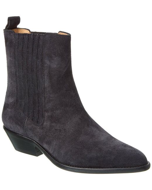 Isabel Marant Black Delena Suede Bootie