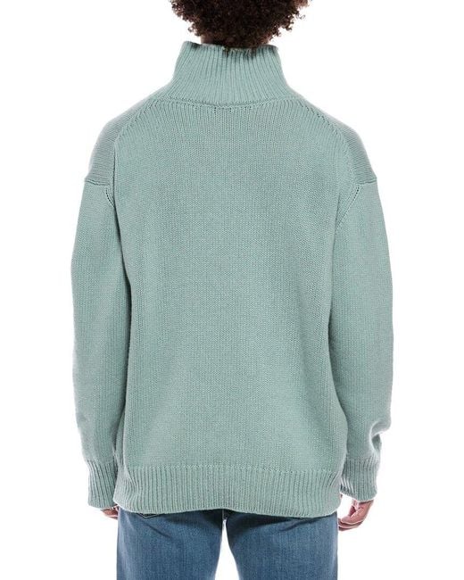 PANGAIA Blue Cashmere & Wool-blend Turtleneck Sweater for men