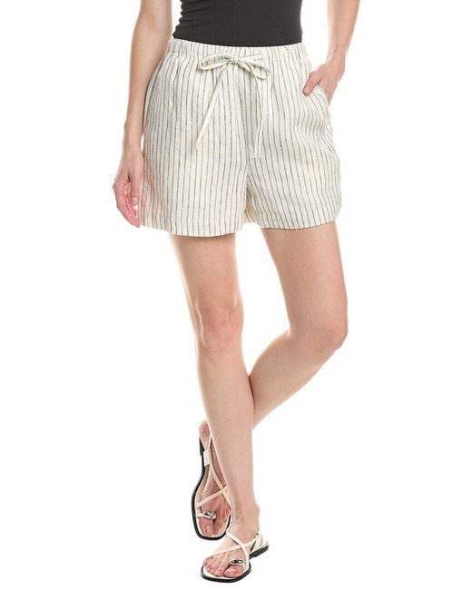 Rag & Bone Natural Lori Stripe Linen Beach Short