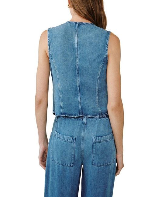 Bella Dahl Blue Fitted Vest
