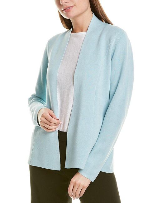 Eileen Fisher Blue Shaped Silk-blend Jacket