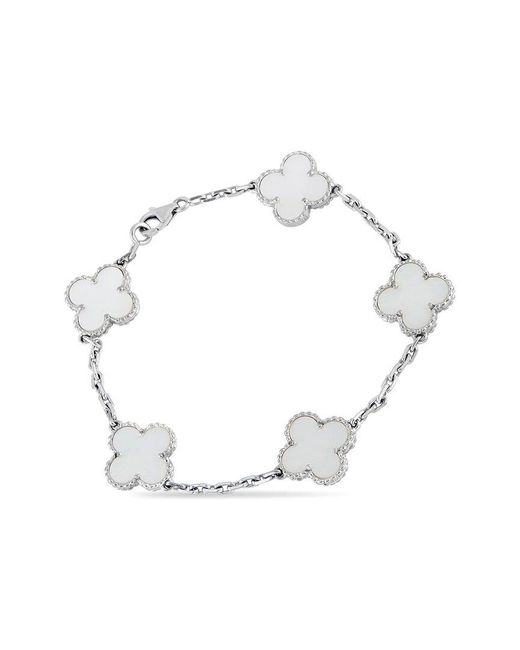 Van Cleef & Arpels White 18k Mother Of Pearl Bracelet