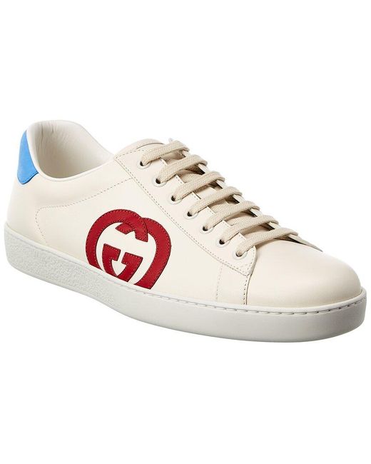 gucci ace interlocking g leather sneaker