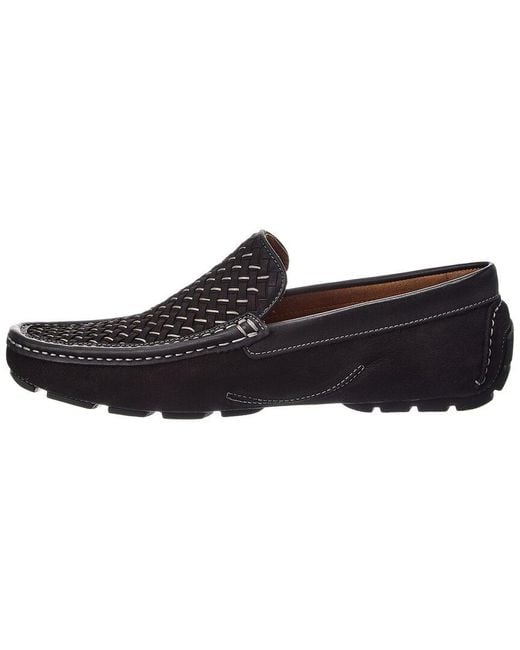 Donald J Pliner Black Damiano Leather Loafer for men