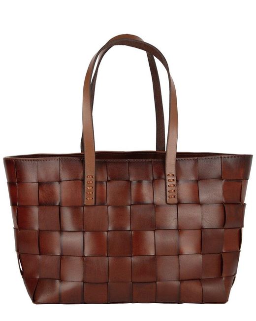 Dragon Diffusion Brown Crossover Leather Tote