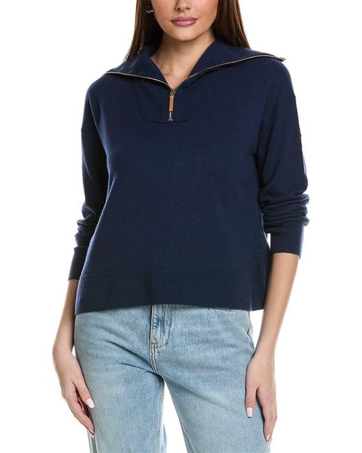 Cashmere half zip sweater women's best sale