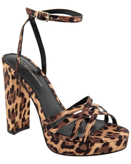 BCBGeneration Brown Orisa Satin Platform