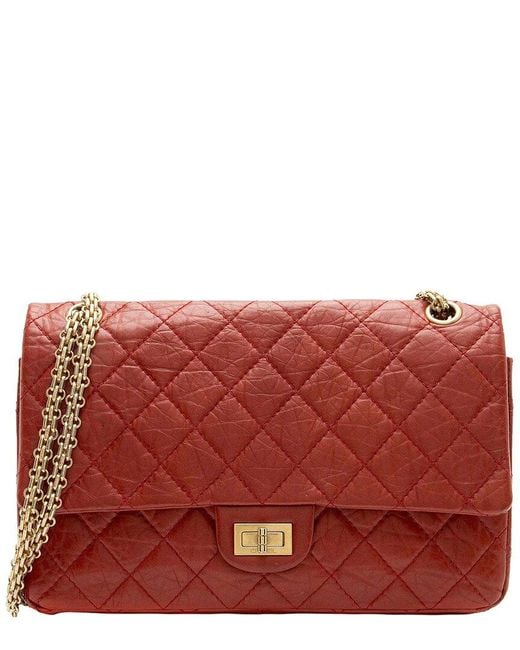 Chanel Red Calfskin Reissue 226 Double Flap Bag (authentic Pre-loved)