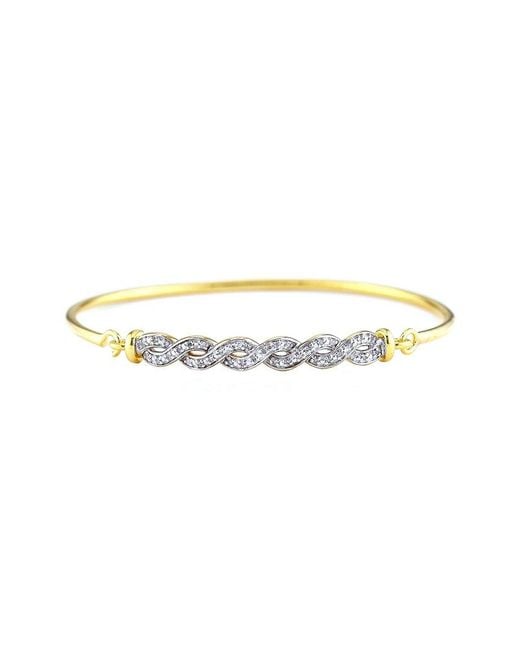 Diamond Select Cuts White 14K Over 0.11 Ct. Tw. Diamond Bangle Bracelet