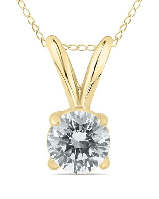 True Diamond Metallic 14k 0.30 Ct. Tw. Diamond Solitaire Necklace