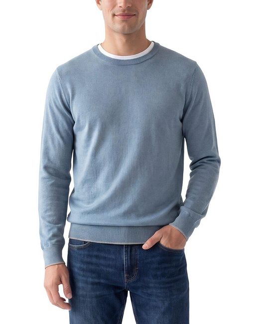 Raffi Blue Jersey Crewneck Sweater for men
