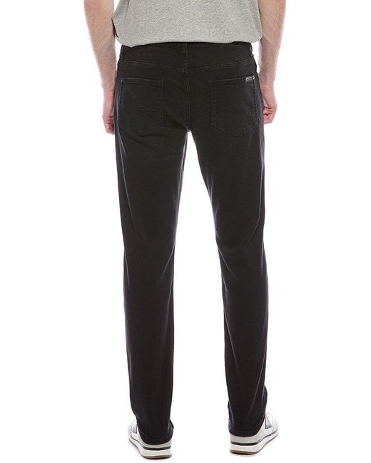 7 For All Mankind Black Slimmy Tapered Snook Modern Slim Jean for men