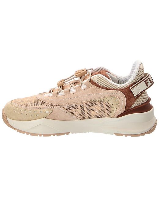 Fendi Natural Flow Mesh & Leather Sneaker