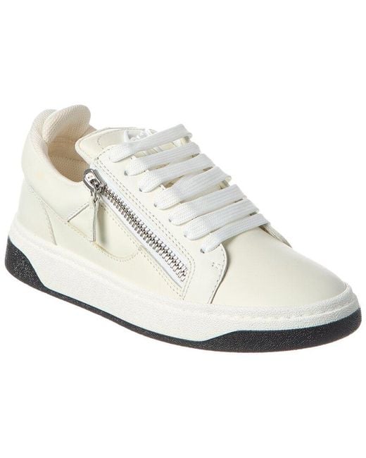 Giuseppe Zanotti White Gz94 Leather Sneaker