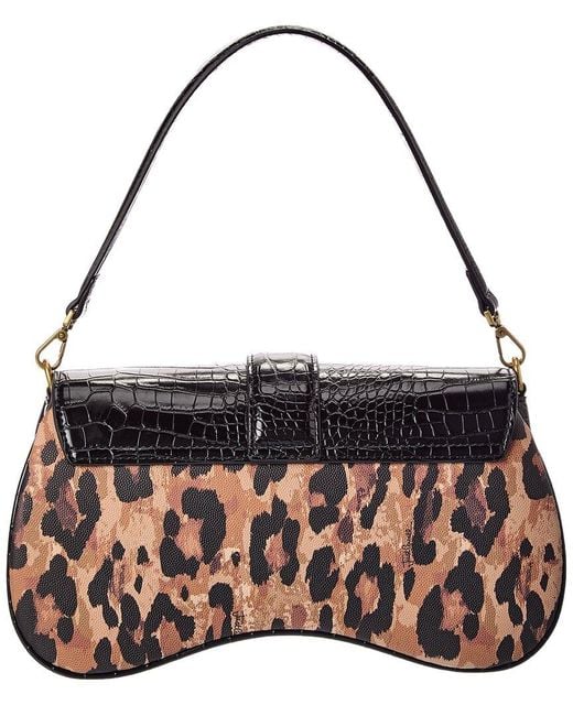 Just Cavalli Black Iconic Snakes Shoulder Bag