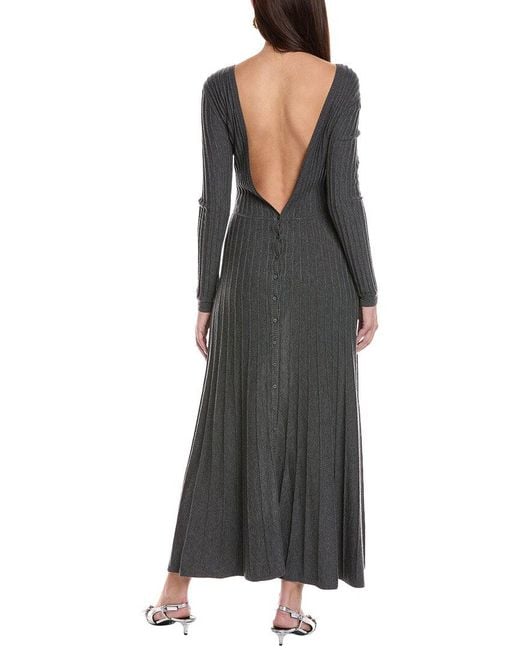 Ba&sh Black Jazia Wool-blend Maxi Dress