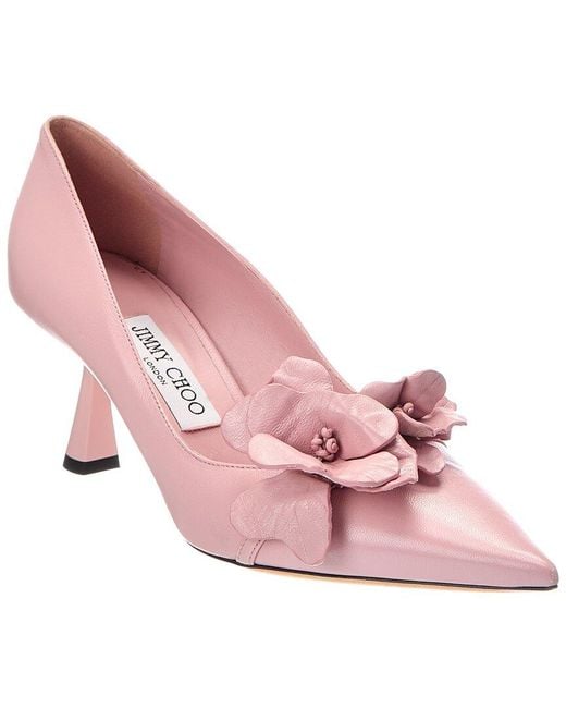 Jimmy Choo Pink Rosalia 65 Leather Pump