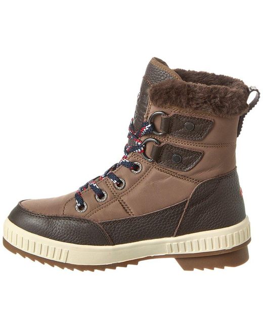 Pajar Brown Kamira Leather-trim Boot
