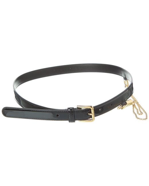 Dolce & Gabbana Black Chain Leather Belt