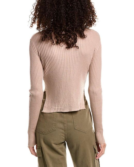 Dress Forum Brown Cropped Wool-blend Turtleneck Sweater