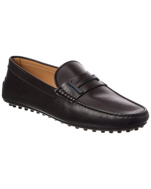 Tod's Black City Gommino Leather Loafer