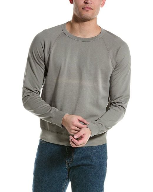 Save Khaki Gray Fleece Crewneck Sweatshirt for men