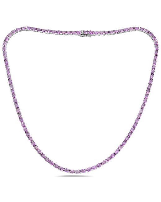 Forever Creations USA Inc. Natural Forever Creations Signature Collections 14K 16.00 Ct. Tw. Sapphire Tennis Necklace