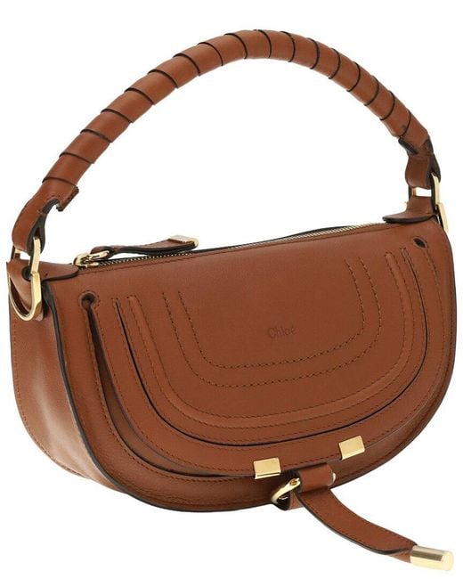 Chloé Brown Marcie Mini Leather Shoulder Bag