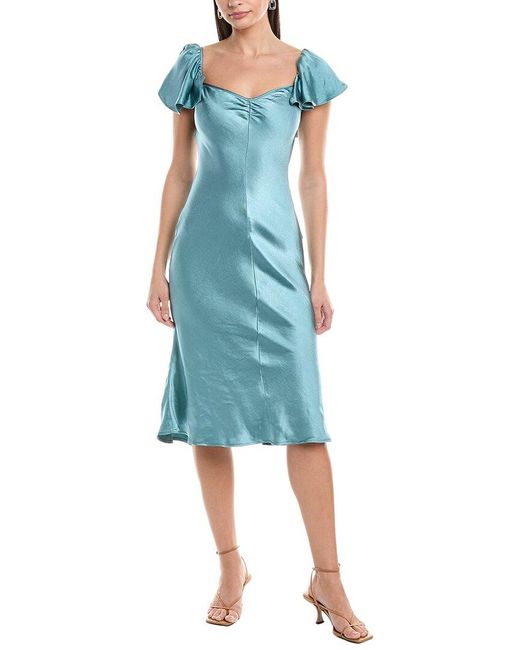 REVERIEE Blue Midi Dress