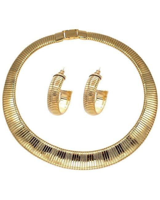 Eye Candy LA Metallic Ashley Necklace & Earring Set