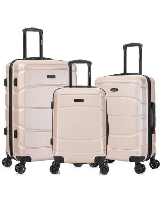 DUKAP Metallic Sense Lightweight Hardside Spinner 3pc Luggage Set