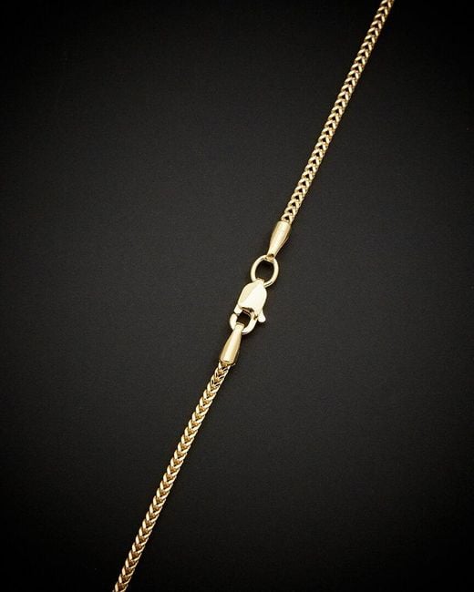 Italian Gold Black 14k Franco Link Necklace