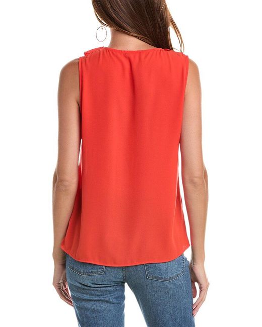 Vince Camuto Red Ruffle Blouse