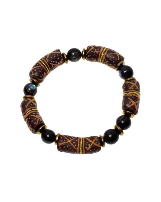 jean claude White Dell Arte Stretch Bracelet for men