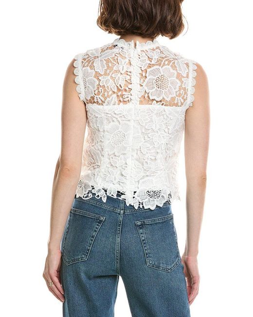 Nanette Lepore Blue Floral Top